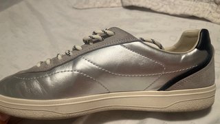 Botines Zara grises y plateados con doble cordones