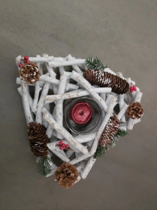 Portacandela Natalizio a forma di cuore
