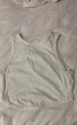 Camiseta sin mangas blanca