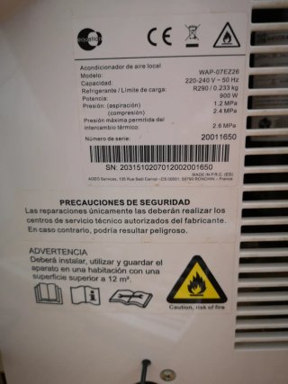Aire Acondicionado Portátil Equation