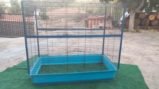 Jaula para conejo o hurón azul