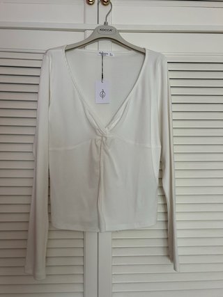 Camiseta blanca manga larga