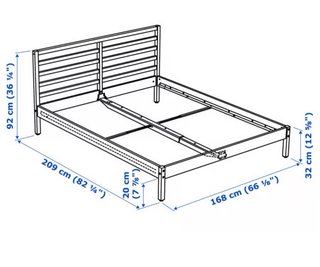 Cama de matrimonio IKEA TARVA 160x200 cm