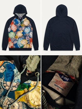 Sudadera hombre Z-ONE Estampado Relojes Talla XL