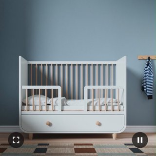 Cuna IKEA MYRELLA con cajón y colchón
