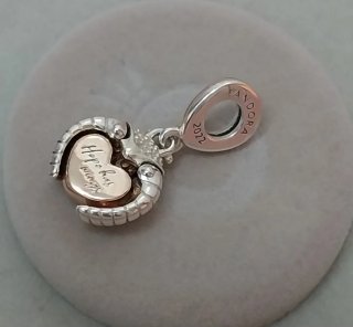 Charm Colgante Pandora Club  Mariquita y Corazón