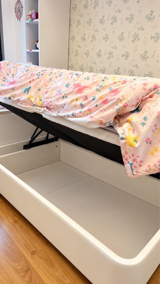Canapé Abatible 105x190 cm Blanco sin colchon