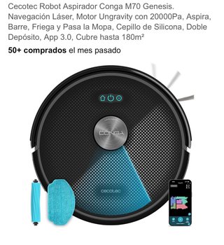 Cecotec Robot Aspirador Conga M70 Genesis