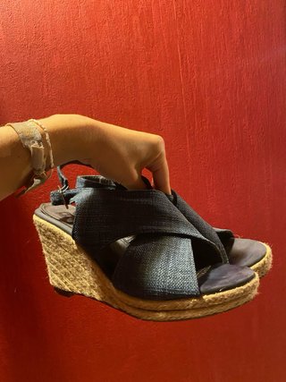 Cuñas Denim con Plataforma
