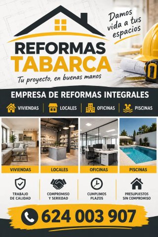 Reformas integrales viviendas, locales, oficinas..