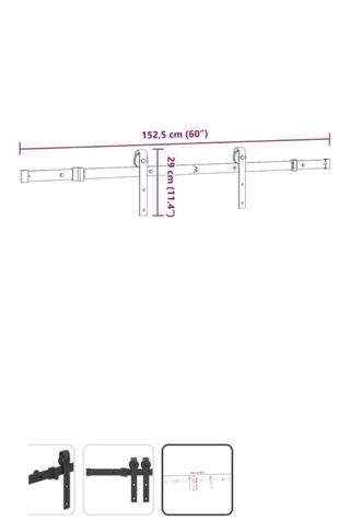 Herraje nuevo para puerta corredera estilo granero