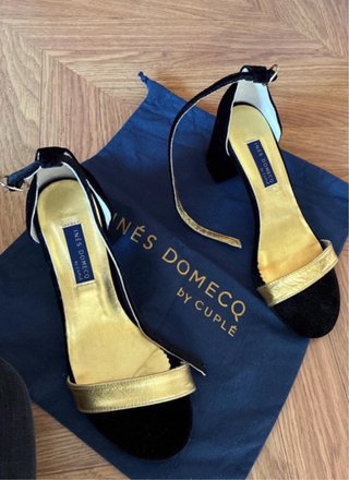 Sandalias Ines Domecq Piel Ante Talla 39 Nuevas