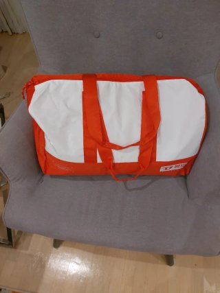 Borsa da viaggio/sport Diesel arancione e bianca