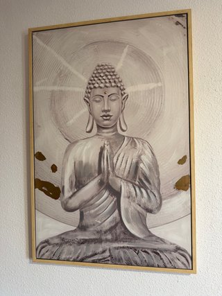Cuadro Buda Zen Dorado Beige