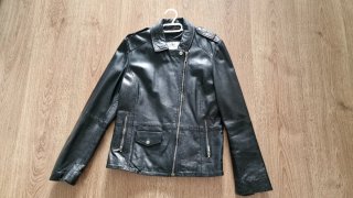 Chaqueta de cuero negra URM