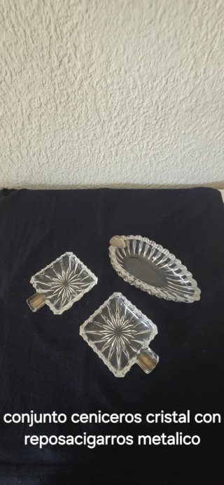 Set de 3 Ceniceros de Cristal