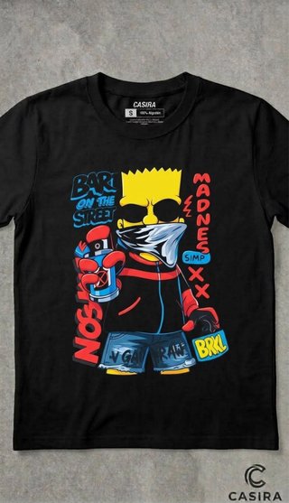 Camiseta Casira Bart Simpson Negra Talla S