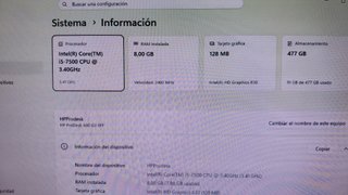 Ordenador HP ProDesk Windows 11 i5 8GB 512GB SSD