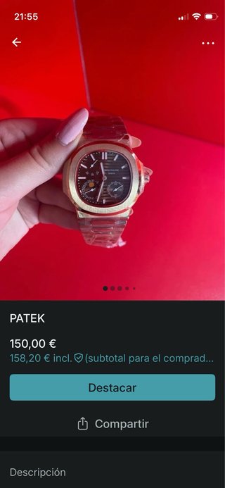 Reloj Patek Philippe Dorado