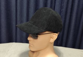 Gorra Trucker de Pana Negra Talla Unica