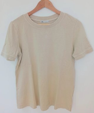 Camiseta Zara Beige Talla M