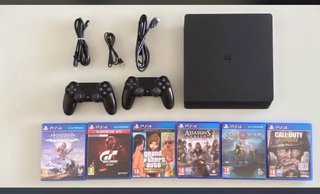PlayStation 4 Slim + 2 Mandos + 6 Juegos