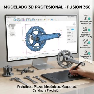 Servicios de Modelado 3D Profesional - Fusion 360