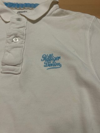 Polo Tommy Hilfiger Blanco Talla S Vintage