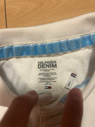 Polo Tommy Hilfiger Blanco Talla S Vintage