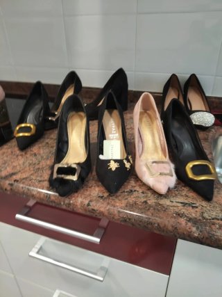 Lote 5 pares zapatos tacón ancho Marypaz