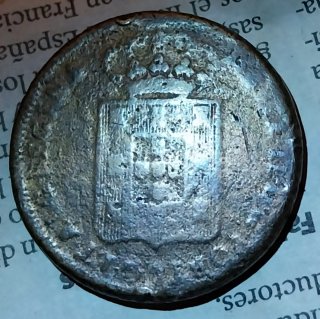 Pataco 40 Réis María II sobre Pedro IV