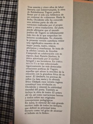 OFERTÓN TAGORE OBRA SELECTA