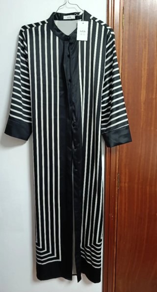 Vestido Túnica MÍA Rayas Blanco y Negro