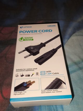 Cable Alimentación Tipo 8 Unico