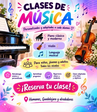 Clases de música violín y piano.
