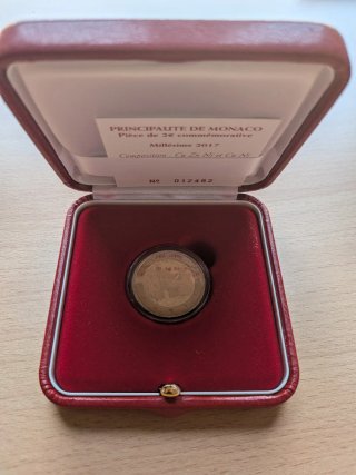 2 Euro Mónaco 2017 Carabineros proof