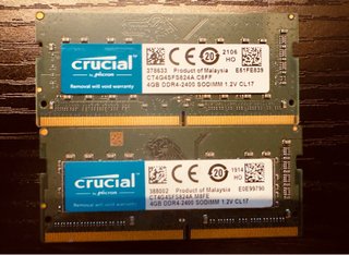 2 Módulos RAM Crucial 4GB DDR4-2400 SODIMM