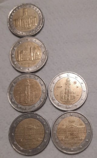 Monedas 2 euros conmemorativas Alemania