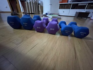 Set de 3 Pares de Mancuernas (1kg, 2kg, 3kg