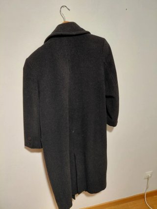 Chaqueta Larga Zara Gris Vintage