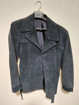Chaqueta de ante gris