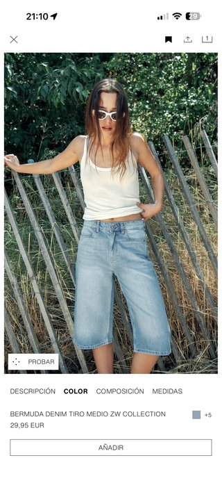 BERMUDA DENIM ZARA