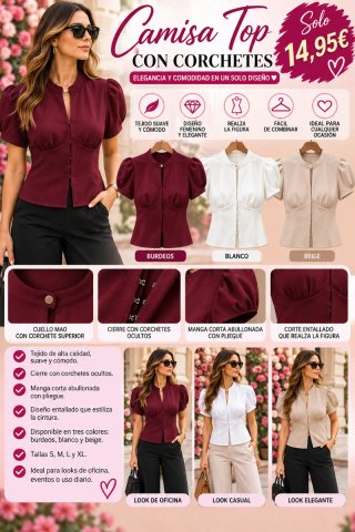 Camisa con Corchetes