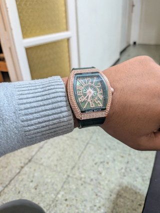 Reloj Denvosi Oro Rosa y Verde Para días especiale