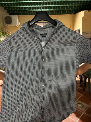 Camisa Tommy Hilfiger Cuadros Azul y Blanco
