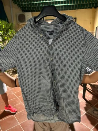 Camisa Tommy Hilfiger Cuadros Azul y Blanco