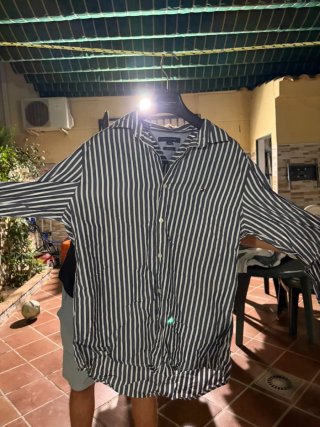 Camisa Tommy Hilfiger Cuadros Azul y Blanco