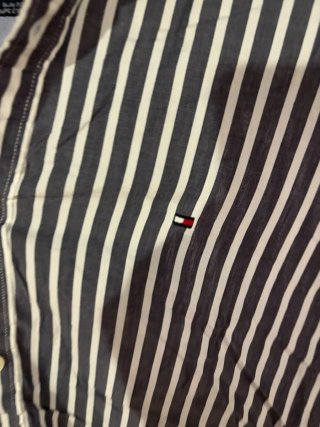 Camisa Tommy Hilfiger Cuadros Azul y Blanco