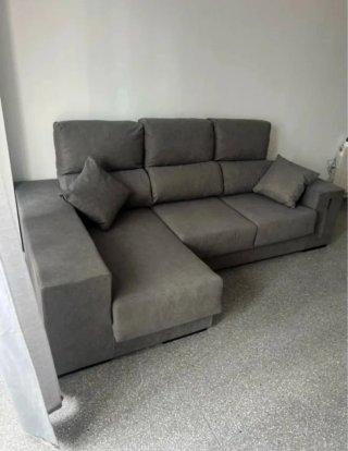 Sofá Chaiselongue Gris 3 Plazas nuevos ofertas