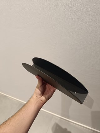 Prateleira de Parede Semicircular Preta